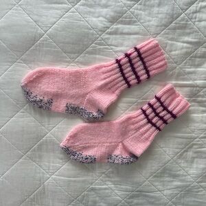 ~NEW~ Pink and Purple Striped Socks